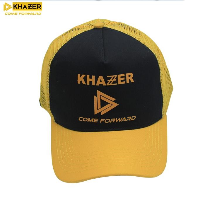 Topi Pria Wanita Jaring Polos Hitam Kuning Trucker Hat Dewasa Outdoor Premium Termur@H #Gratisongkir