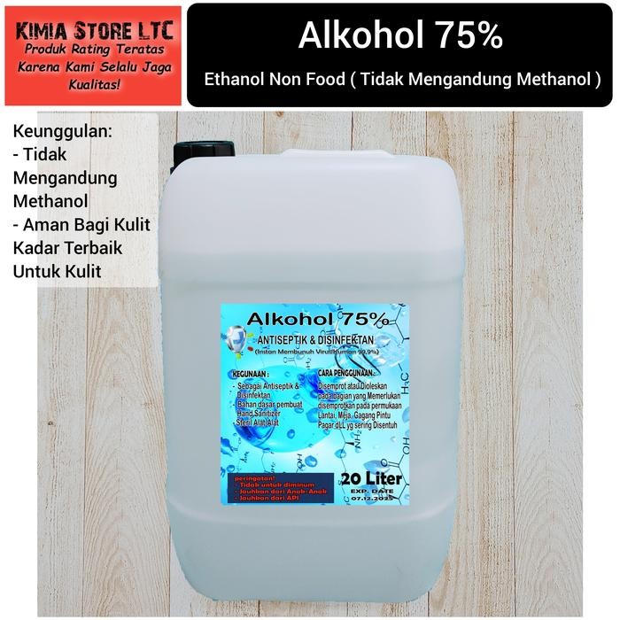 ALKOHOL 70% 20 LITER / ALKOHOL 96% 20 LITER ( ALKOHOL MURNI )