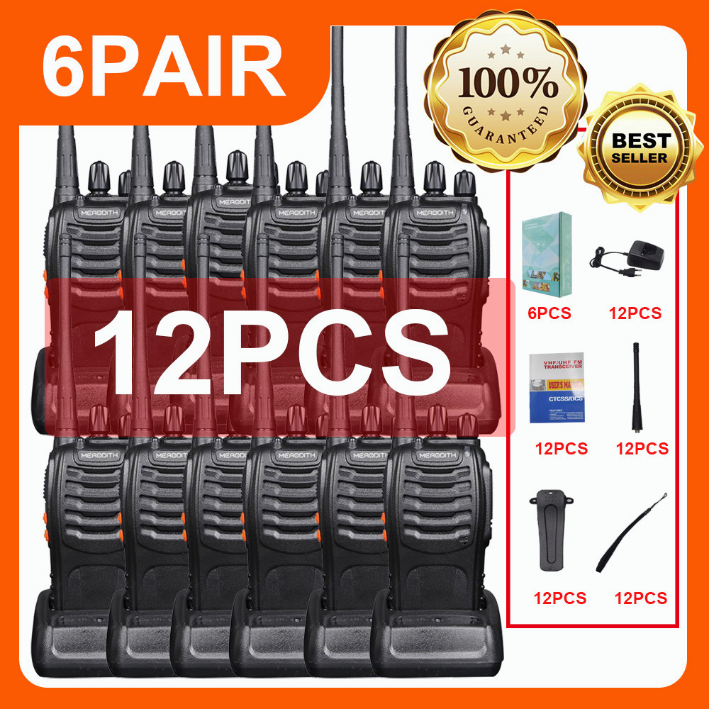 HT Handy Talky MERODITH-888S Radio Komunikasi Uhf Walky Talky 12 units Walkie talkie