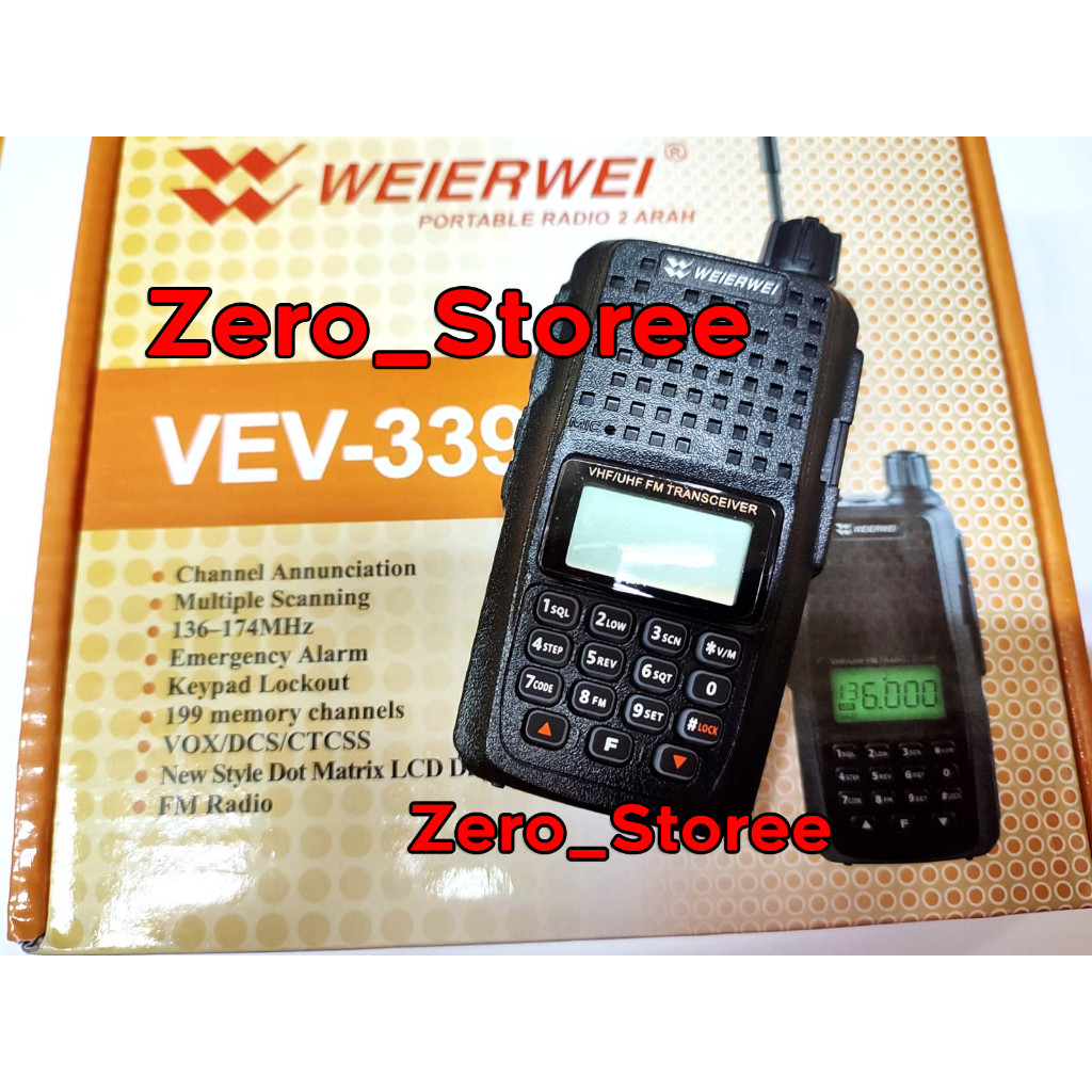 VHF HT weierwei vev-339 VEV339 VEV 339 688 VEV688 WEIRWEI MINI HT Kecil Walkie Talkie Werwei Radio