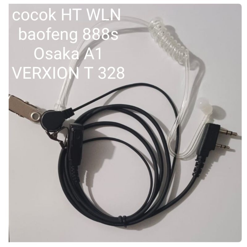 HEADSET HT FBI SPILAR COCOK BUAT HT WLN KDC 1 BAOFENG 888S XIAMEN X0/X009 Osaka A1 HT poc texas Q8