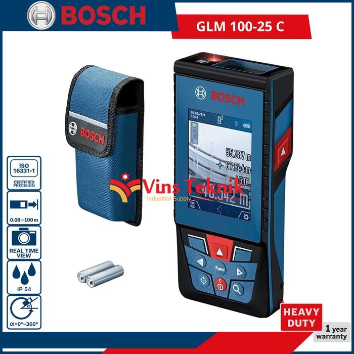 ___ Meteran Laser Range Finder Digital 100M Bosch GLM 100-25 C GLM100-25C