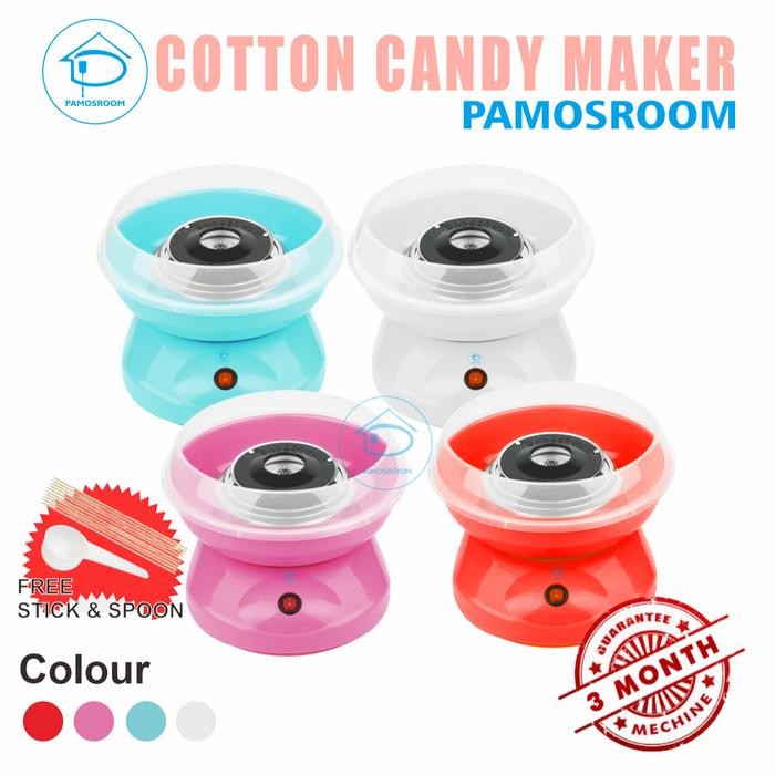 Pamosroom Mesin Gulali Mini Electric Cotton Candy Floss Maker Alat Pembuat Permen Gula Kapas