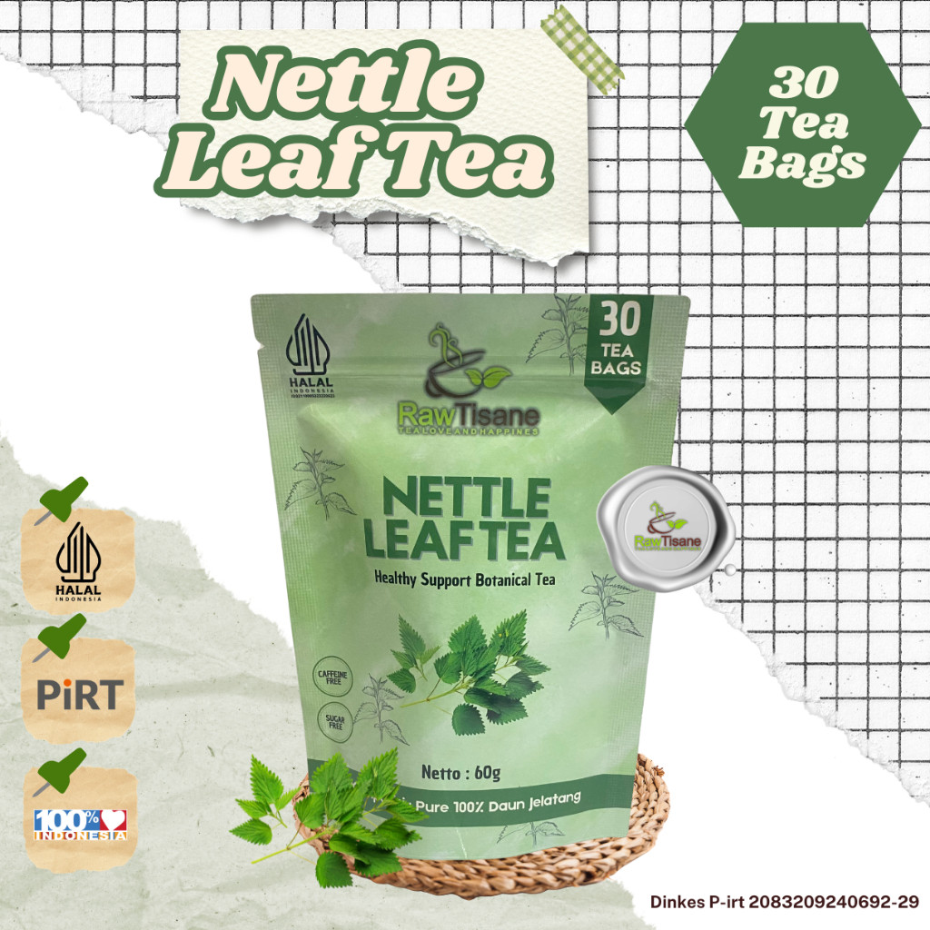 

RAW TISANE Nettle Leaf Tea : Teh Celup Daun Jelatang All Varian Isi 30 Tea Bag