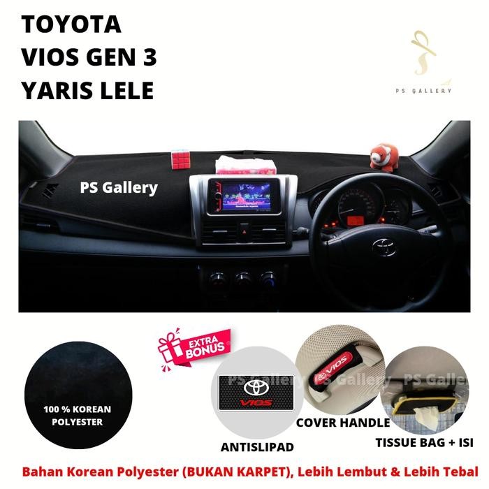 Promo. Aksesoris Premium Alas Cover Dashboard Mobil Yaris Gen 2 / Vios Gen 3