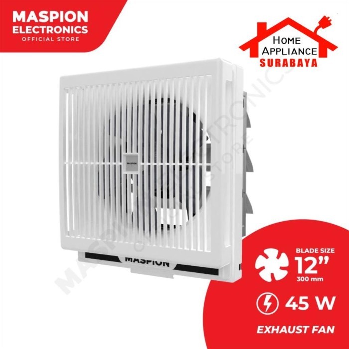 Terbaru.. Maspion Wall Exhaust Fan Dinding 30Cm 12 Inch Hexos Mv-300-Nex