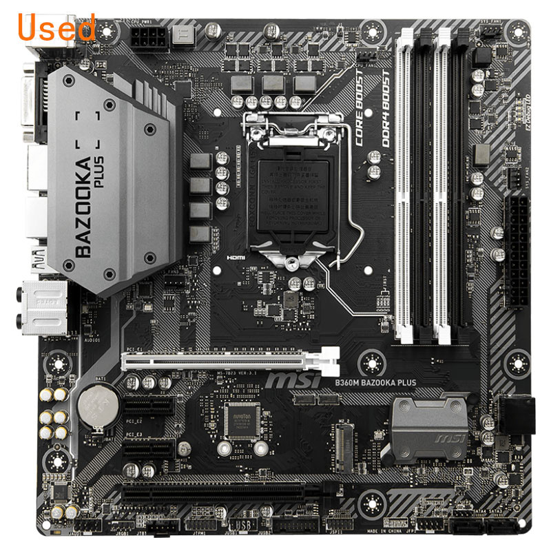 B360 Motherboard MSI B360M BAZOOKA PLUS LGA 1151 Supports 8th Gen Core i7/i5/i3/Pentium/Celeron 64GB