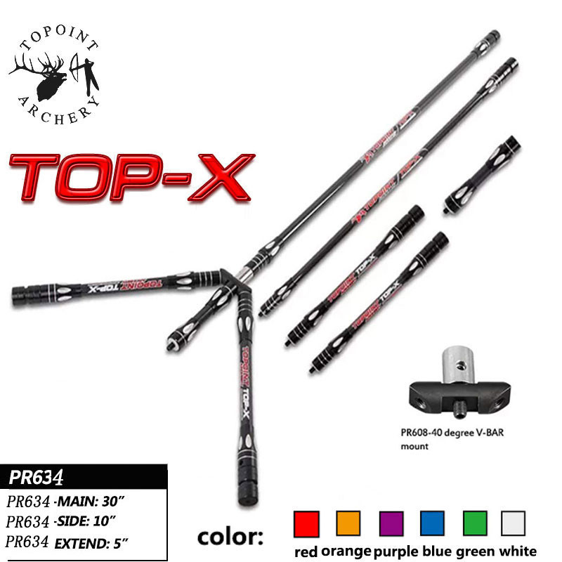1Set Ar ery Carbon Stabilizer Recurve Bow Stabilizer 30/10/5In  Balance Bar Rod 40 Degrees V-Bar