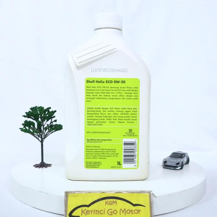 Oli Shell Helix Eco 0W-20 1L - Oli Mobil Shell Eco 0W-20 Kode 022