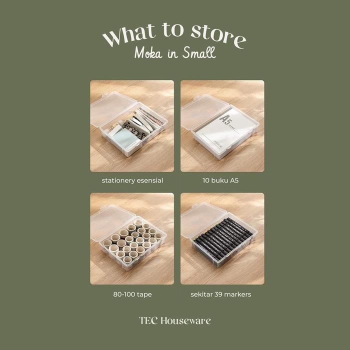

TECMOKA Stationery Organizer Tempat Penyimpanan Alat Buku Tulis Kotak Buku Kotak Stationery Pen