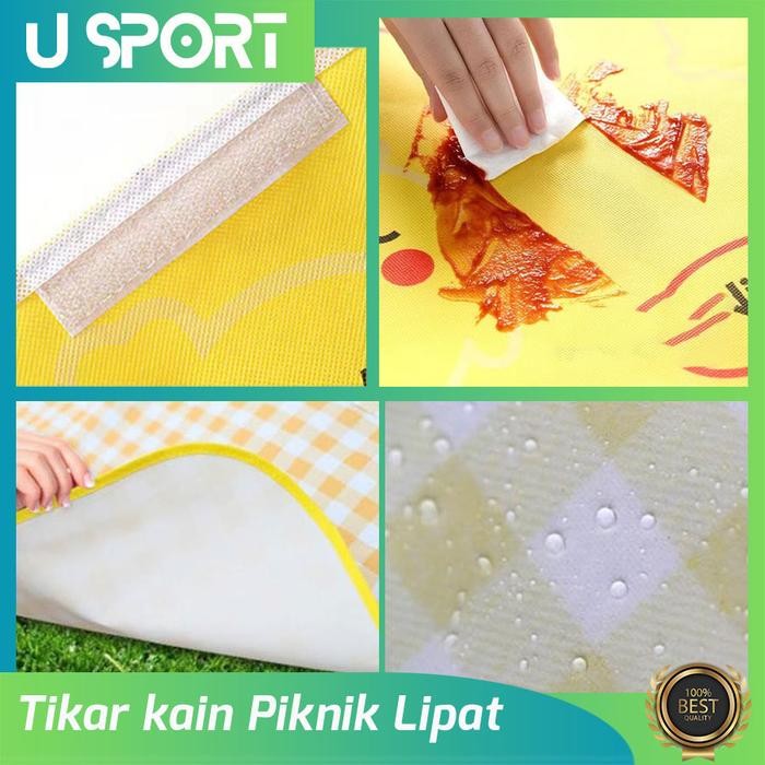 Tikar piknik tebal outdoor tebal/ Alas pantai anti air tikar lipat