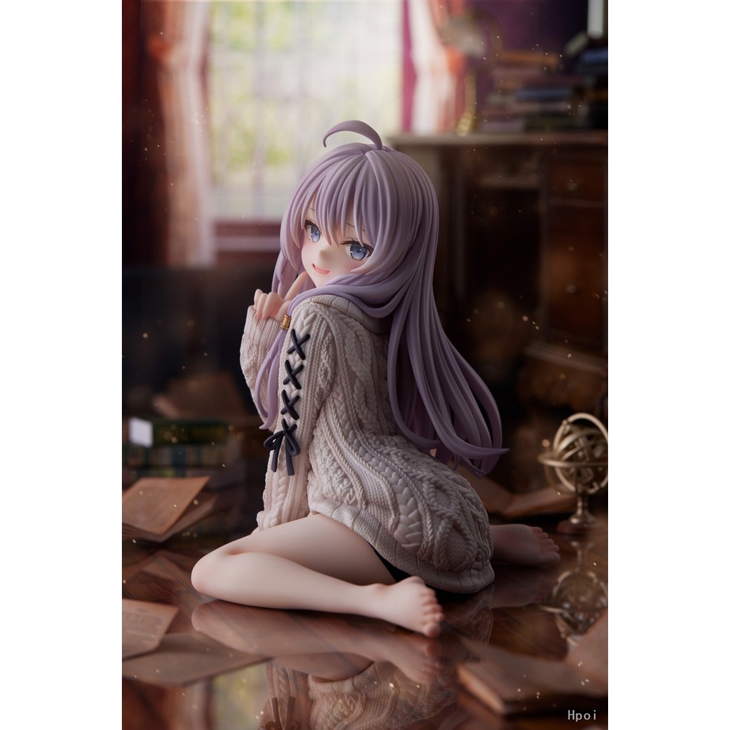 15cm The Journey of Elaina Anime Figure Knit Dress Witch Elaina Action Figure PVC Collection Model