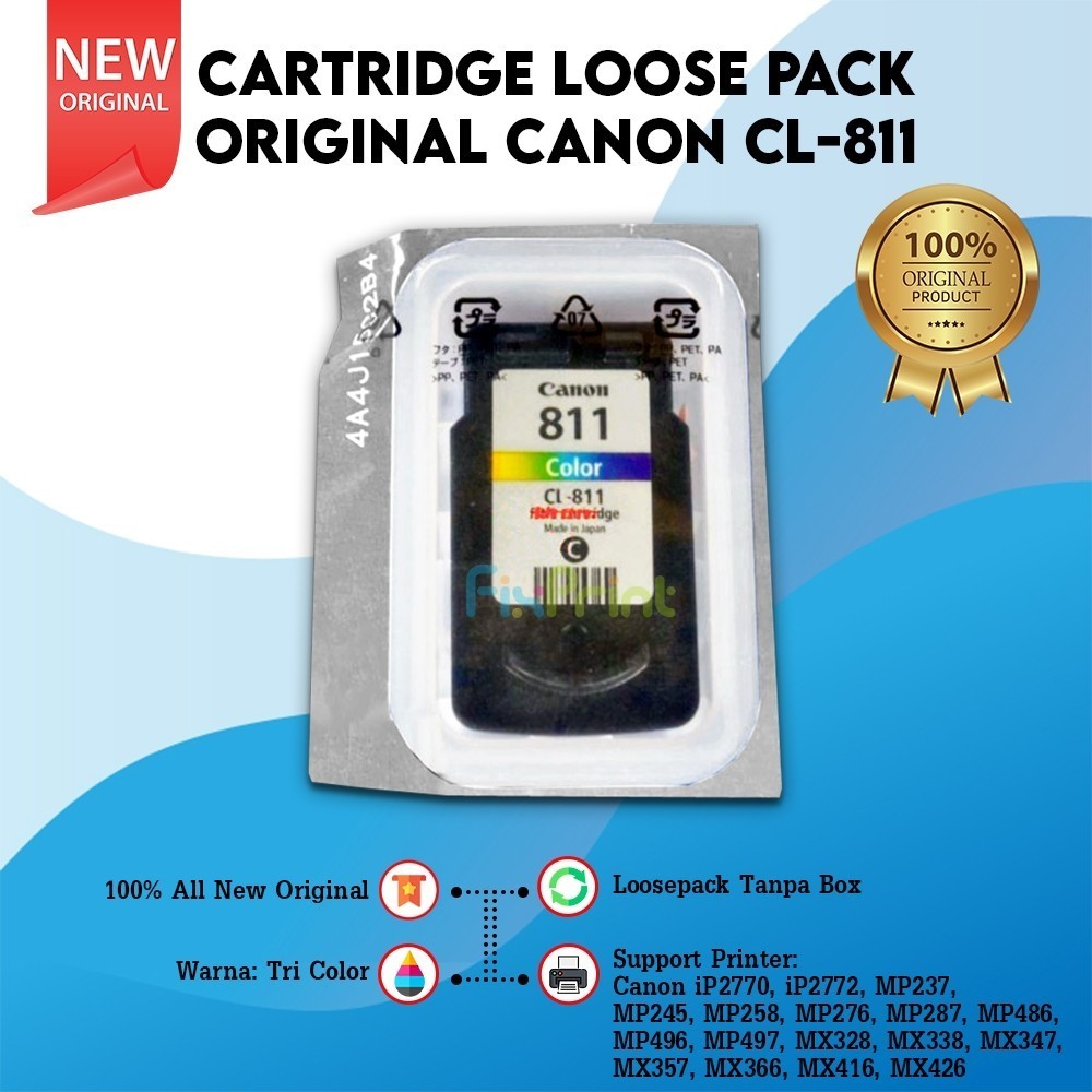 Cartridge Canon PG 810 PG810 PG-810 CL 811 CL811 CL-811 Black Color Hitam Warna New Ori Printer