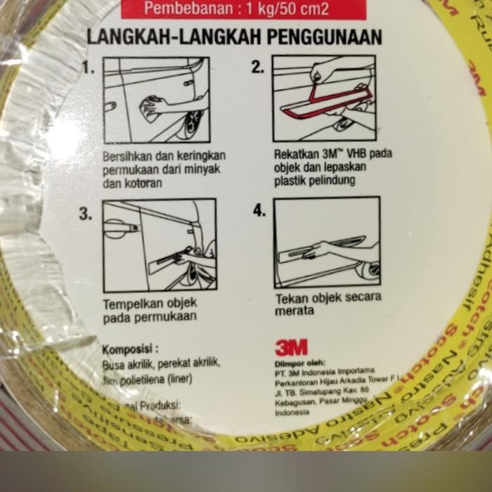 

Toso - Vhb Tape 3M Double Tape Lebar 24 Mm Per 1 Roll