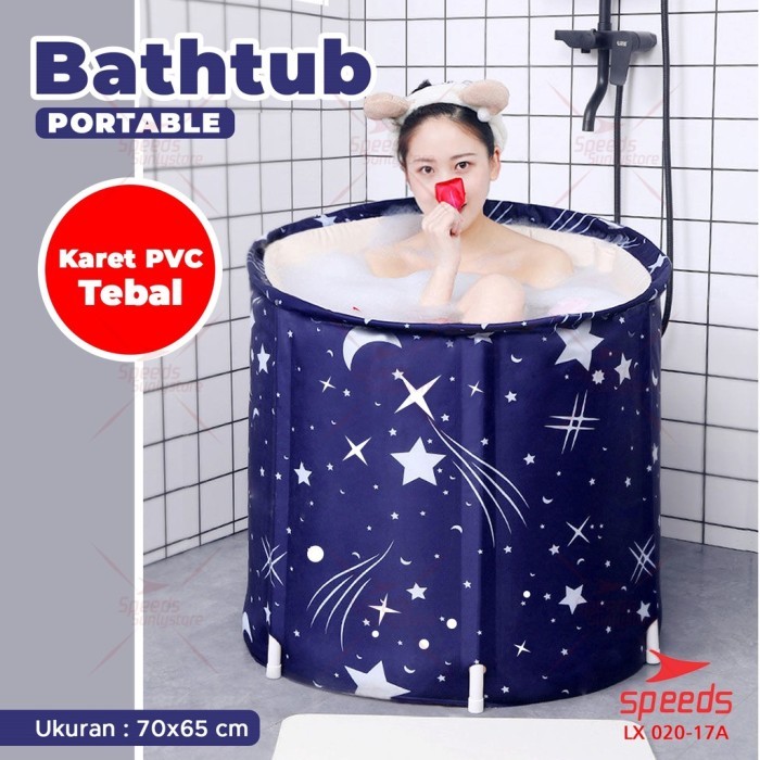 SPEEDS Bak Mandi Lipat Folding Bathtub Portable Bathtub Lipat Bak