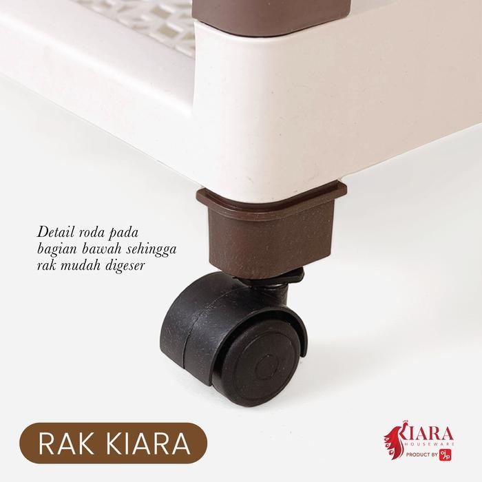 RAK PLASTIK / RAK SERBAGUNA SUSUN 3 DENGAN RODA