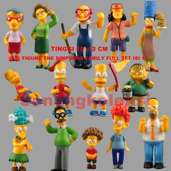 MAINAN TOYS ACTION FIGURE THE SIMPSONS FAMILY FULL SET ISI 14