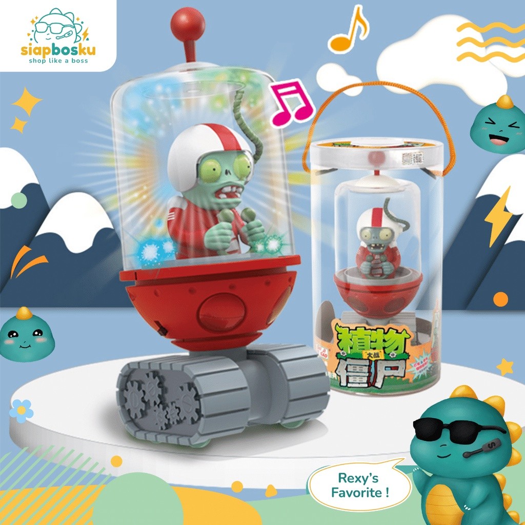 MAINAN ANAK PLANTS VS ZOMBIES 2 SHIELD ZOMBIE SET ACTION FIGURE