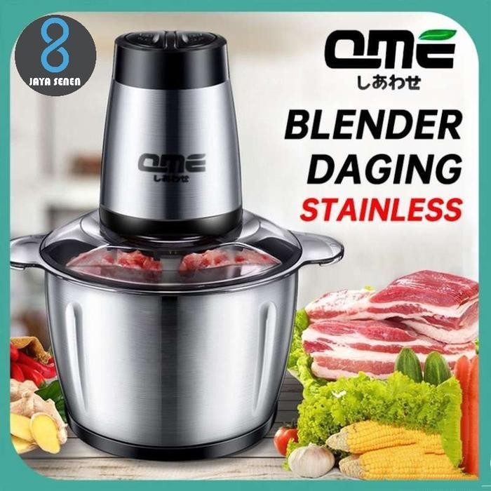 Chopper Daging Multifungsi 2L QME/ Blender Daging Makanan Multifungsi