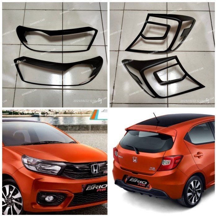 BRIO 2018-2023 ALL NEW BRIO GARNISH LAMPU DEPAN + BELAKANG HITAM DOFF