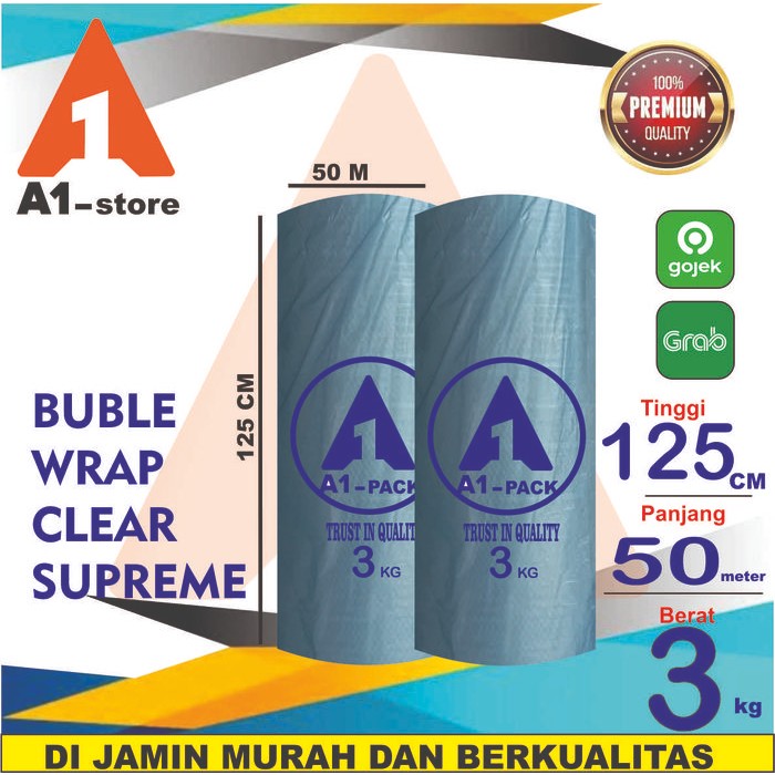 

Aman - Plastik Bubble Wrap 3 Kg 125 X 50M A1 Pack Bubblewrap Bublewrap Tebal