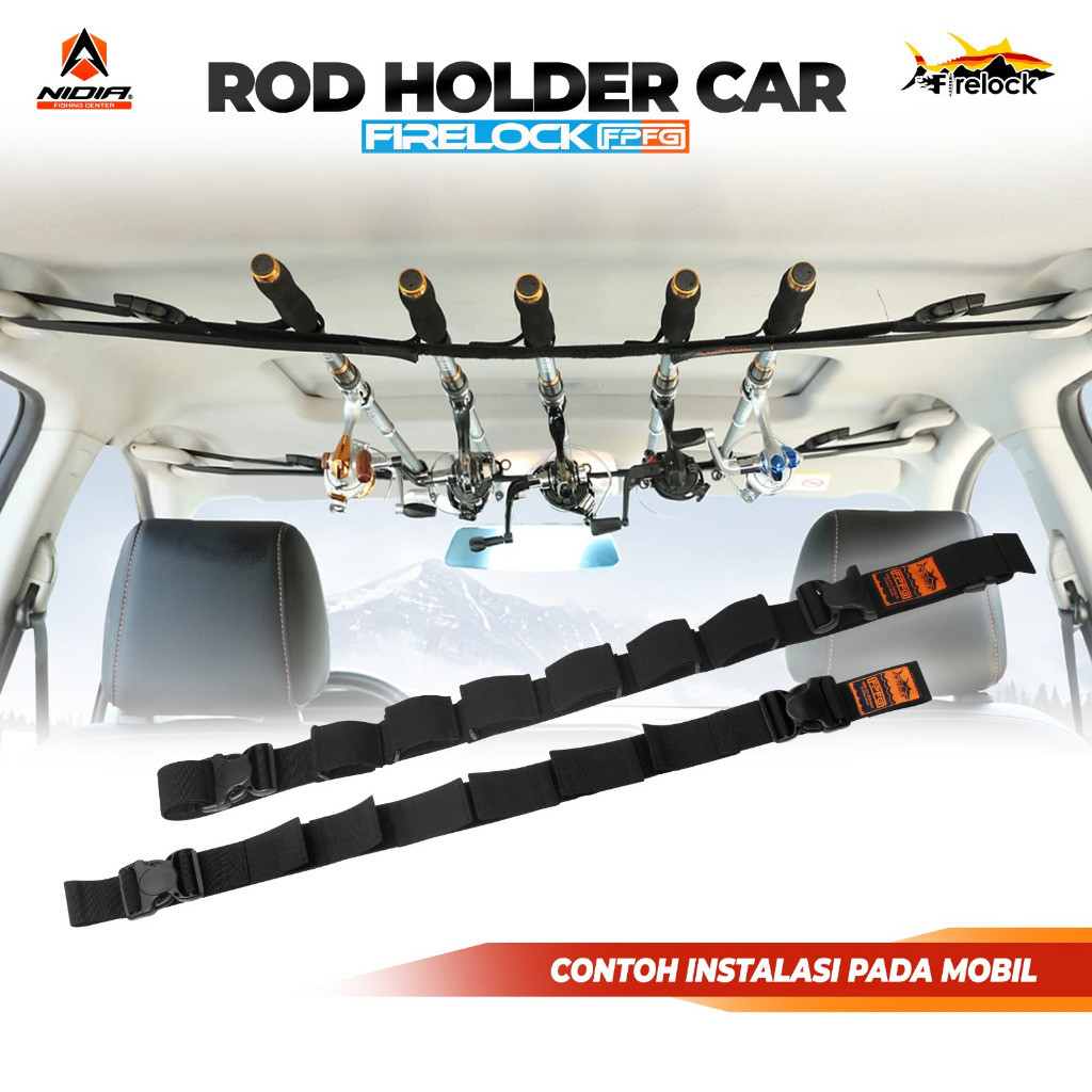 TREA Rod holder Car FIRELOCK DAN FIRECAST aksesoris untuk membawa joran pancing di mobil