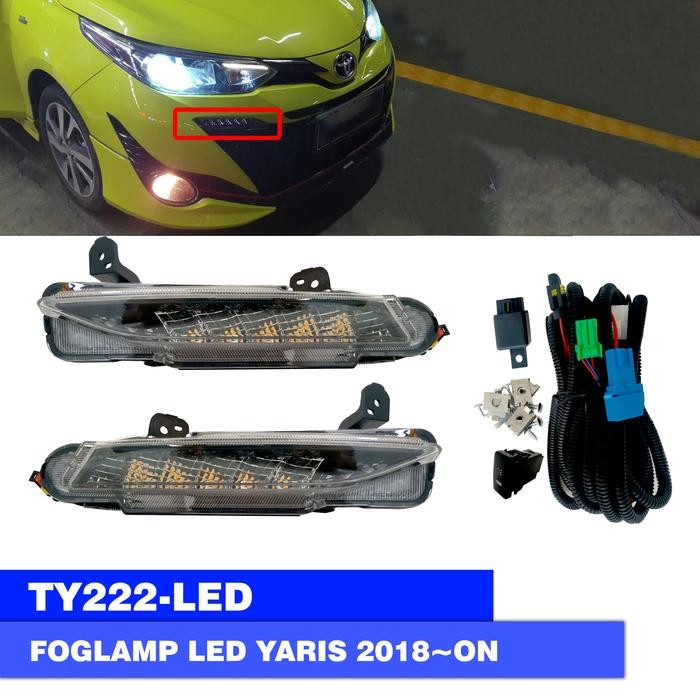 Bagus Foglamp / Lampu Kabut Dlaa Ty 222 Led Drl Toyota Vios Yaris 2018