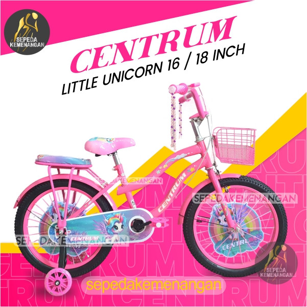 TREA PROMO SEPEDA ANAK PEREMPUAN CENTRUM UNICORN UKURAN 16 / 18 INCH