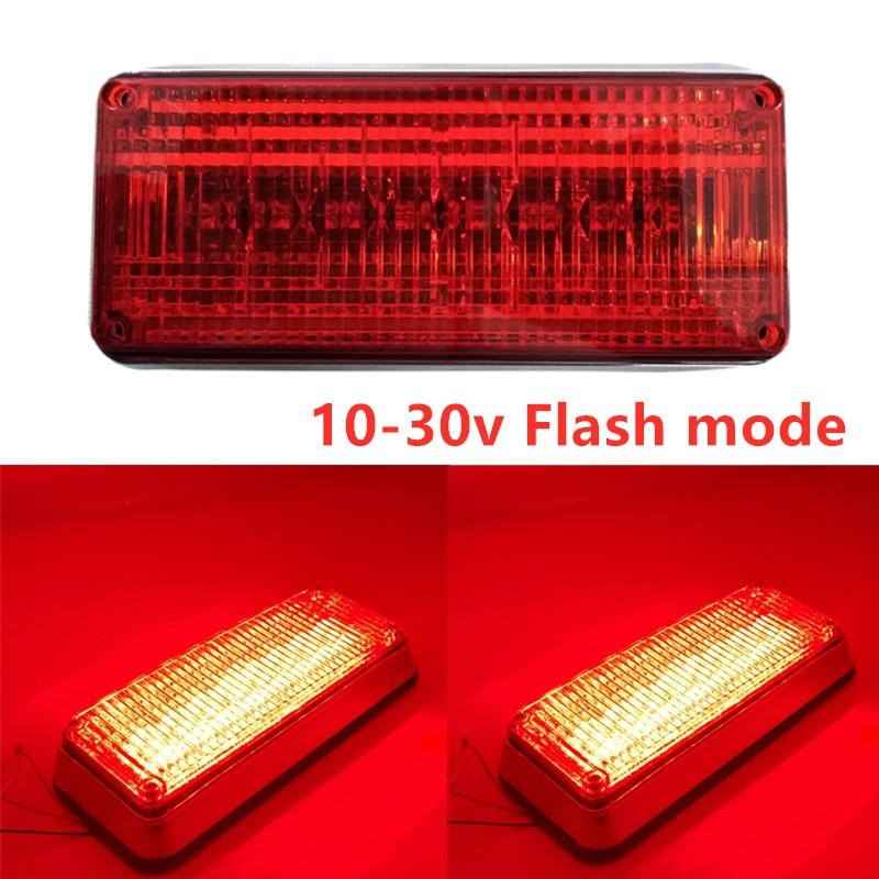1x 10-30v 7x3 Inch led Warning Strobe flash Red lights   ambulance pumper engines lamps police patro