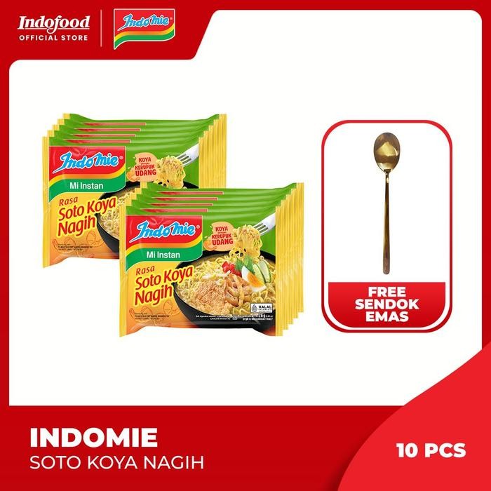 

Ready JT 10 PCS - Indomie Soto Koya Nagih 76 Gr Free Sendok Emas