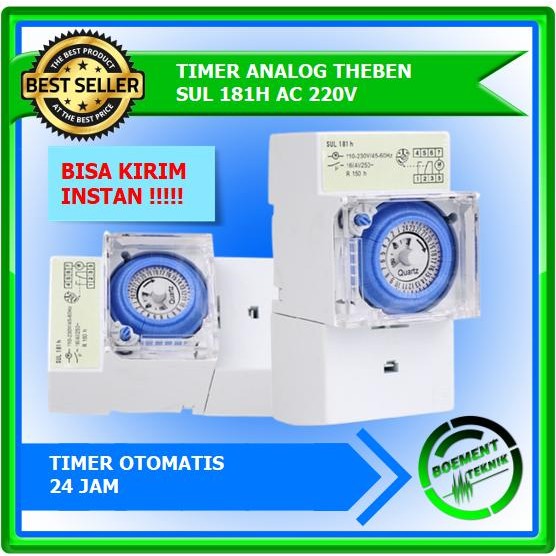 Timer analog theben sul 181 h switch panel lampu otomatis 24 jam