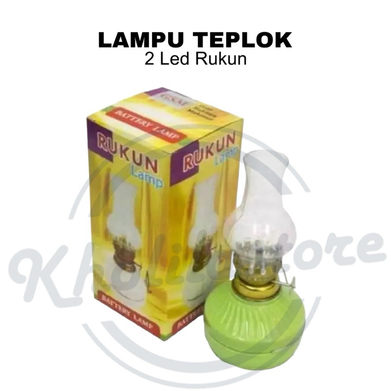 Terbaru Lampu Teplok Rukun 2 Led / Lampu Ublik Baterai Original