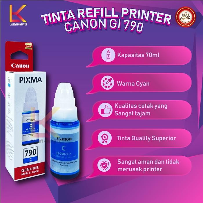 

1 SET 4 PCS TINTA CANON GI-790 UNTUK PRINTER CANON G1000 G1010 G2000 G2010 G3000 G3010 G4000 WARNA