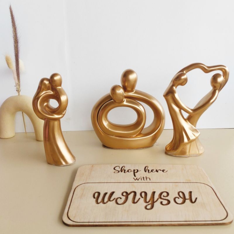 SSN68 Sierra statue, Patung aesthetic, Pajangan aesthetic, Hiasan meja, patung emas