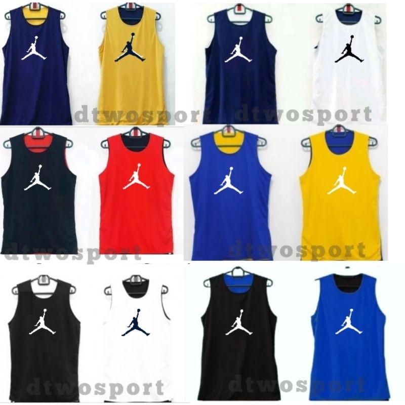 KAOS BASKET JERSEY JORDAN REVERSIBLE/BOLAK-BALIK ANAK CEWE COWO JDW