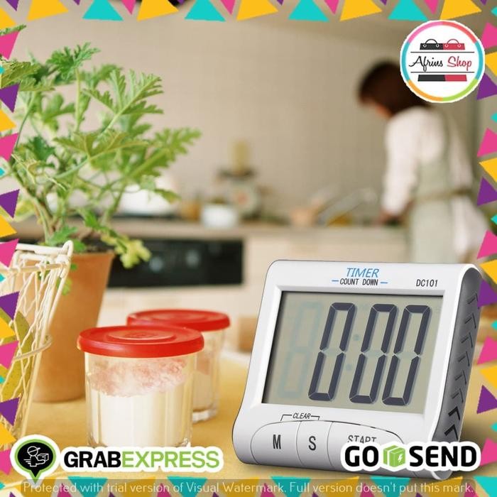 Timer Masak Dapur LCD - White / timer digital masak