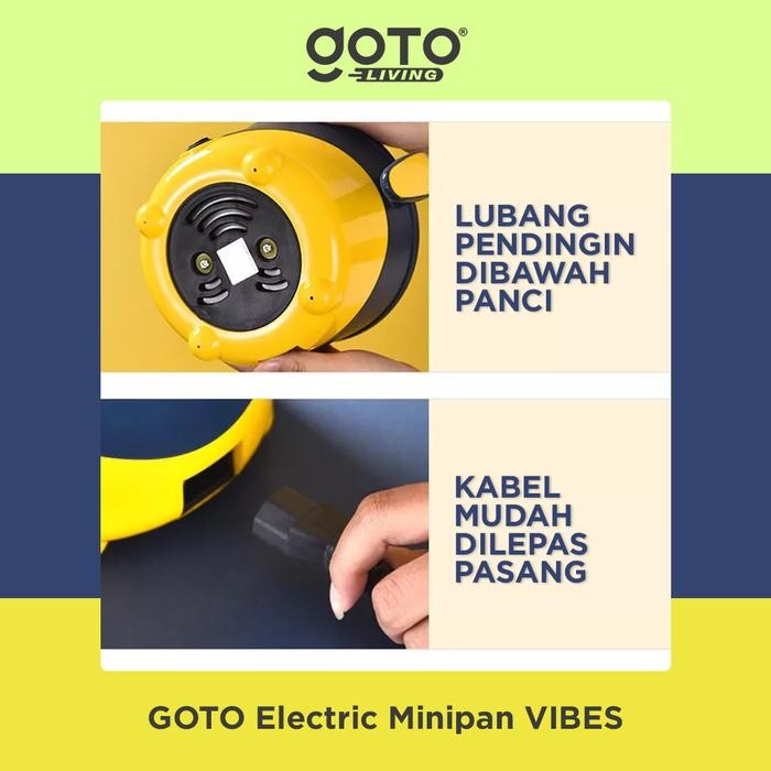 Goto Vibes Electric Pan Panci Listrik Elektrik Serbaguna Multifungsi