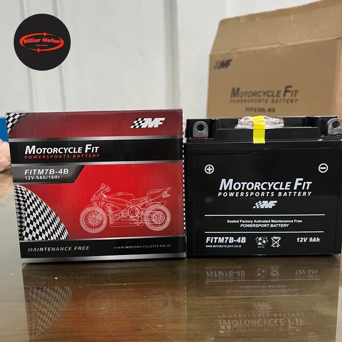 Aki Motor GM7B4B 12V 9Ah FITM7B4B Yamaha Nouvo Scorpio Honda Tiger