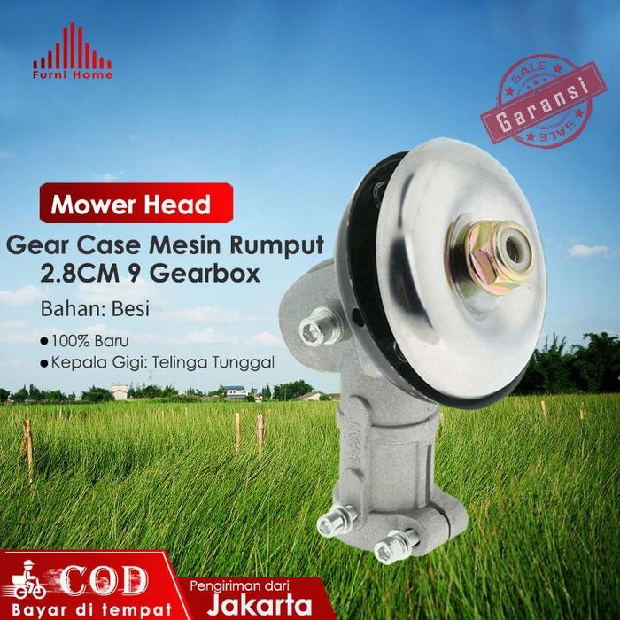 Kepala Pisau Mesin Potong Rumput 9 Gear Case Kepala Pisau Bagian Mesin Pemotong Rumput gear case