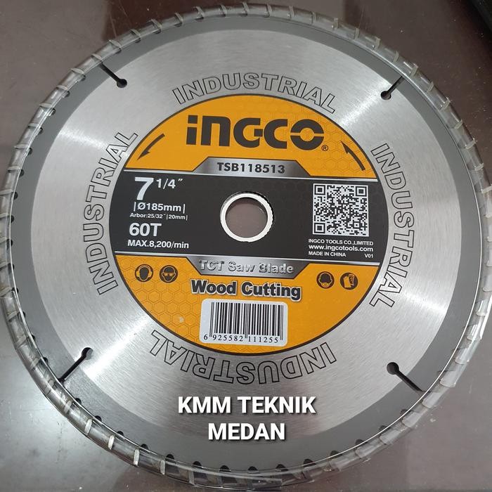 INGCO MATA PISAU GERGAJI CIRCULAR SAW 7" X 60T 7 INCH X 60 MATA GIGI