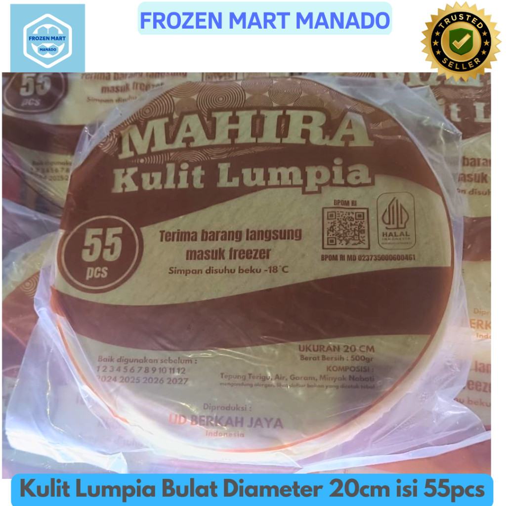 

Kulit Lumpia Bulat Diameter 20cm isi 55pcs - Frozen Food Tomohon