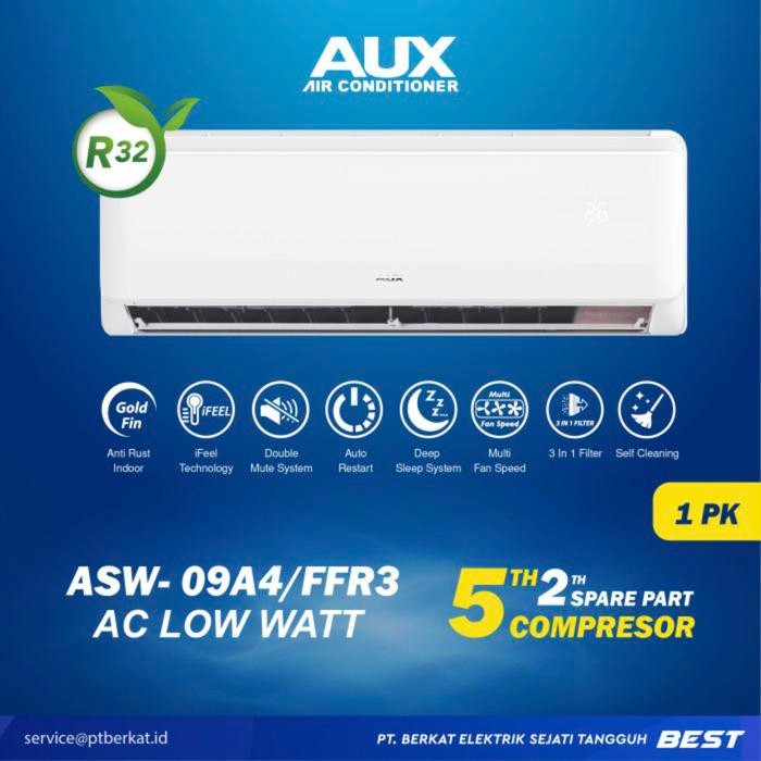 Bebas Ongkir Aux Ac Split Low Watt 1 Pk Asw-9B4Ffr3 Termasuk Pasang Grab/Gosend