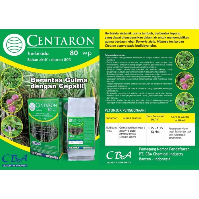 Herbisida CENTARON 80 Wp 1 Kg Diuron 80 Pengendali