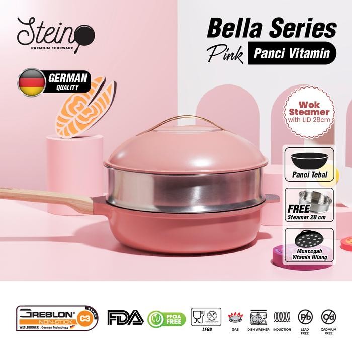 STEIN Bella series Kukusan panci Granite Coating Greblon German