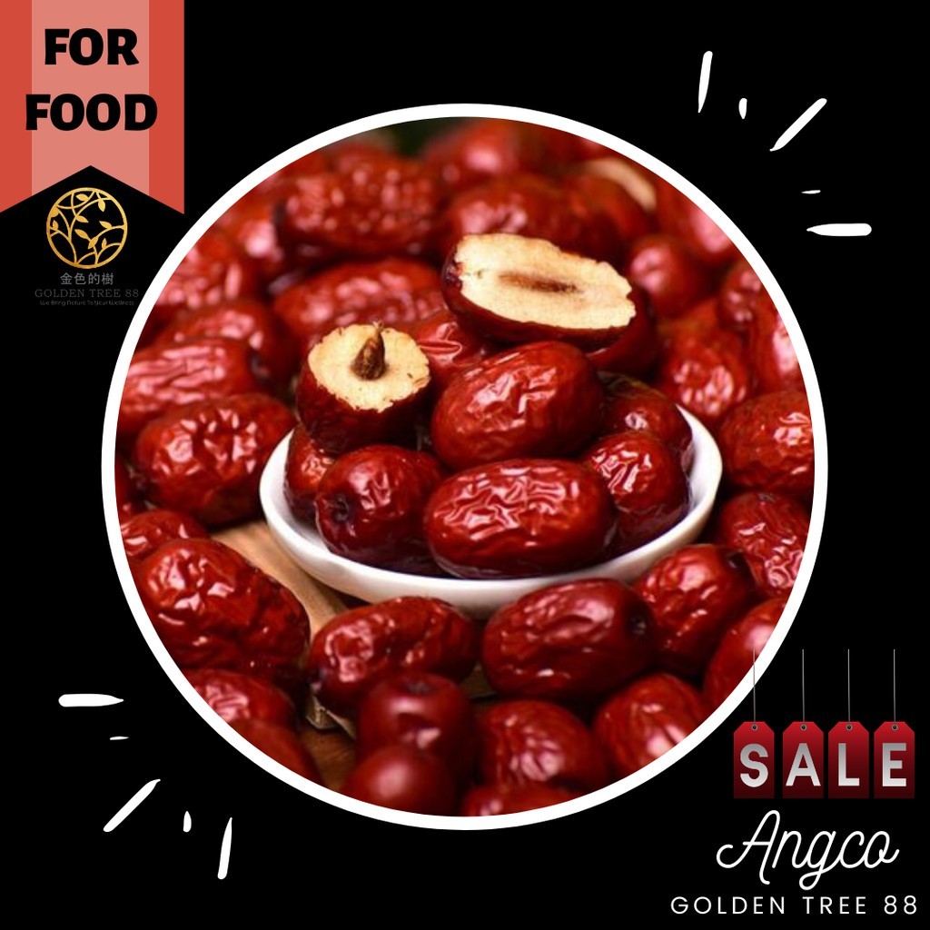 

Terlaris! gram Pum Angco Size Sedang Hongzao Red Dates Hong zao Buah Jujube Fresh