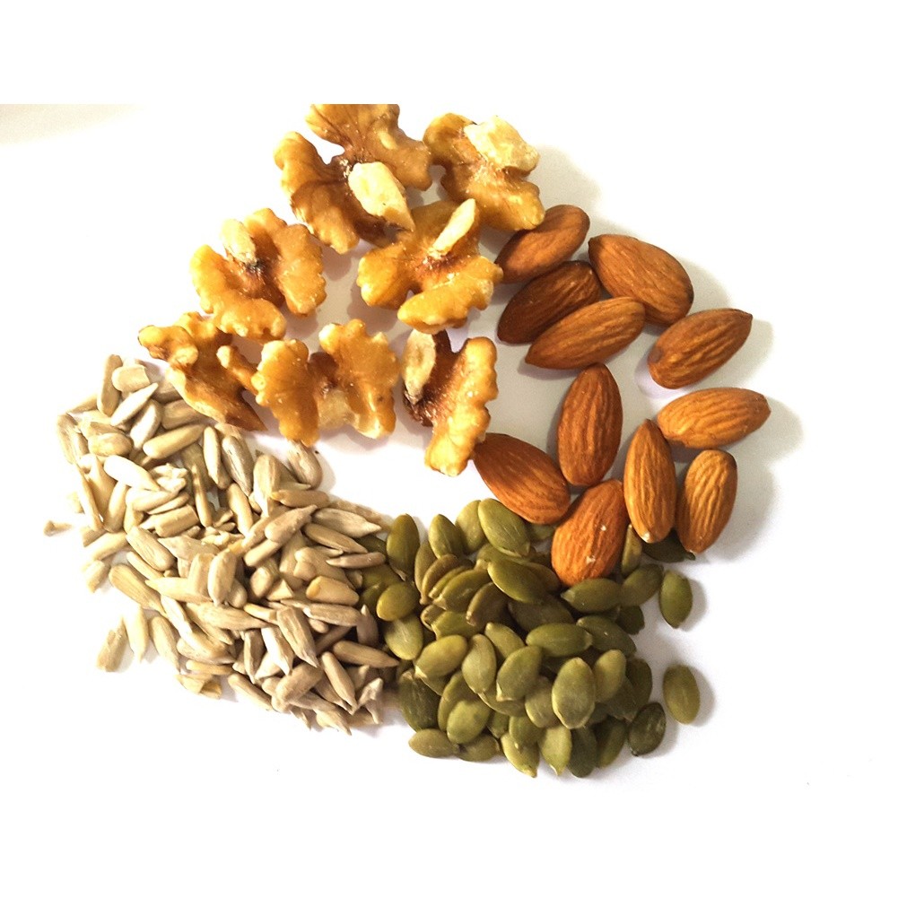 

Terlaris! 250gr mix 3 & 6 : Walnut - Almond - Pumpkin Seeds - Sunflower Seeds Varian Mentah/ Roasted