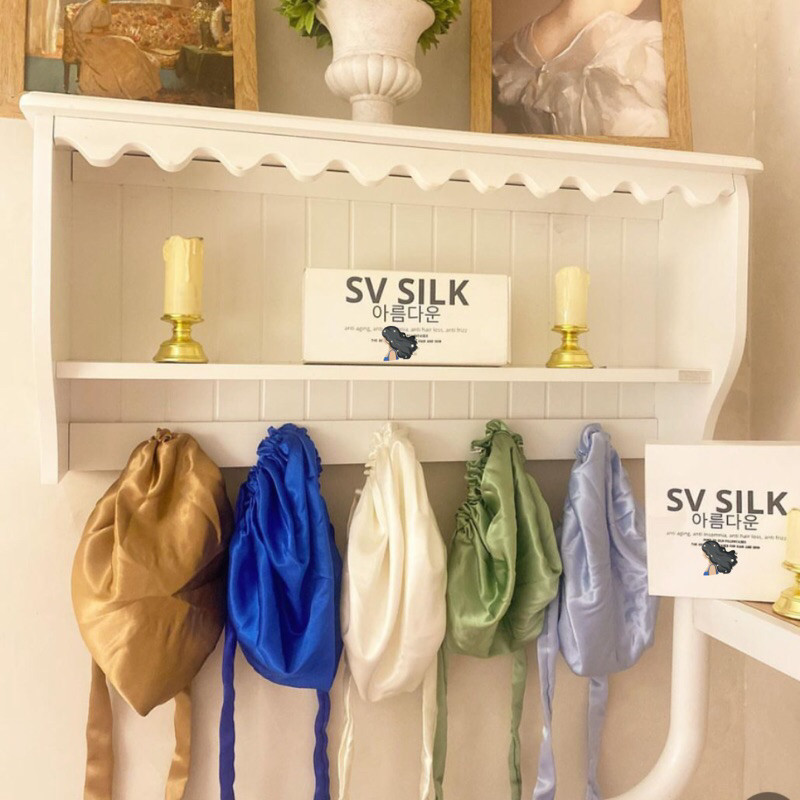 Hair Bonnet Silk Wonju Premium SV Silk Tali Dagu Hair Bonnet Satin Sleeping Bonnet Silk Bonnet hair