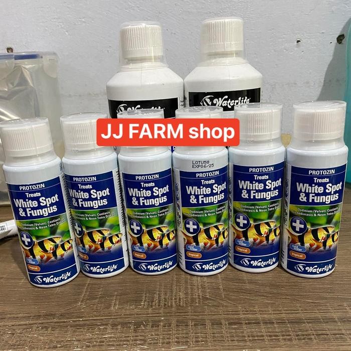 PROTOZIN WATERLIFE 500ML & 100ML OBAT IKAN WHITE SPOT VELVET HOLE IN