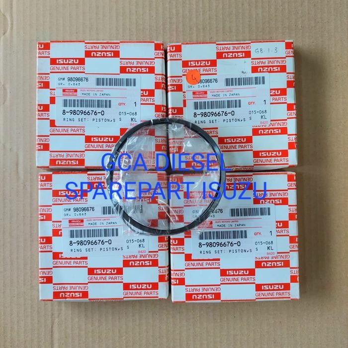 Ring Piston Dmax 4Jj, 4Jj1 Ring Set Piston Dmax 4Jj Oversize Std Asli Kode 053