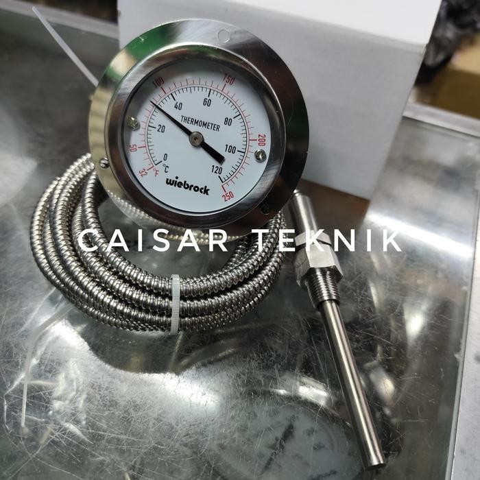 Thermometer Kapiler 2.5" Inch 120C Wiebrock Stainless